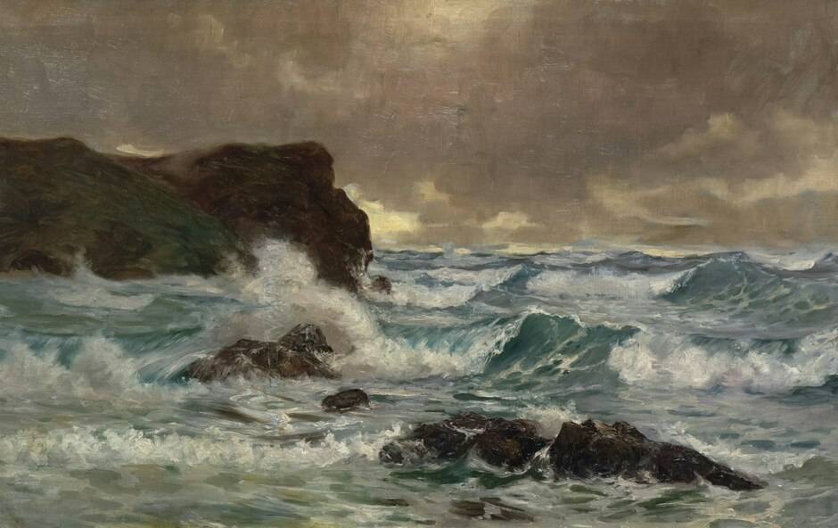 A heavy sea at Moeraki